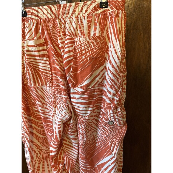 Panama Jack Tropical Pant/Shirt Set Soft Linen Rayon Blend Sz Lg Beach Resort - Picture 11 of 11